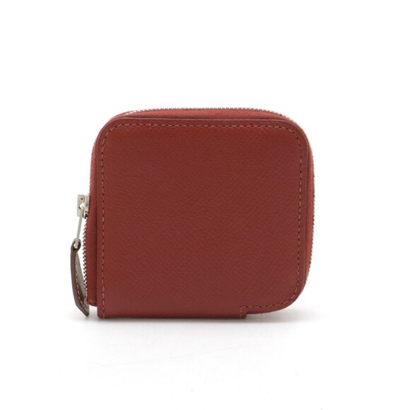 HERMES Orange Leather Wallet - Picture 1 of 7